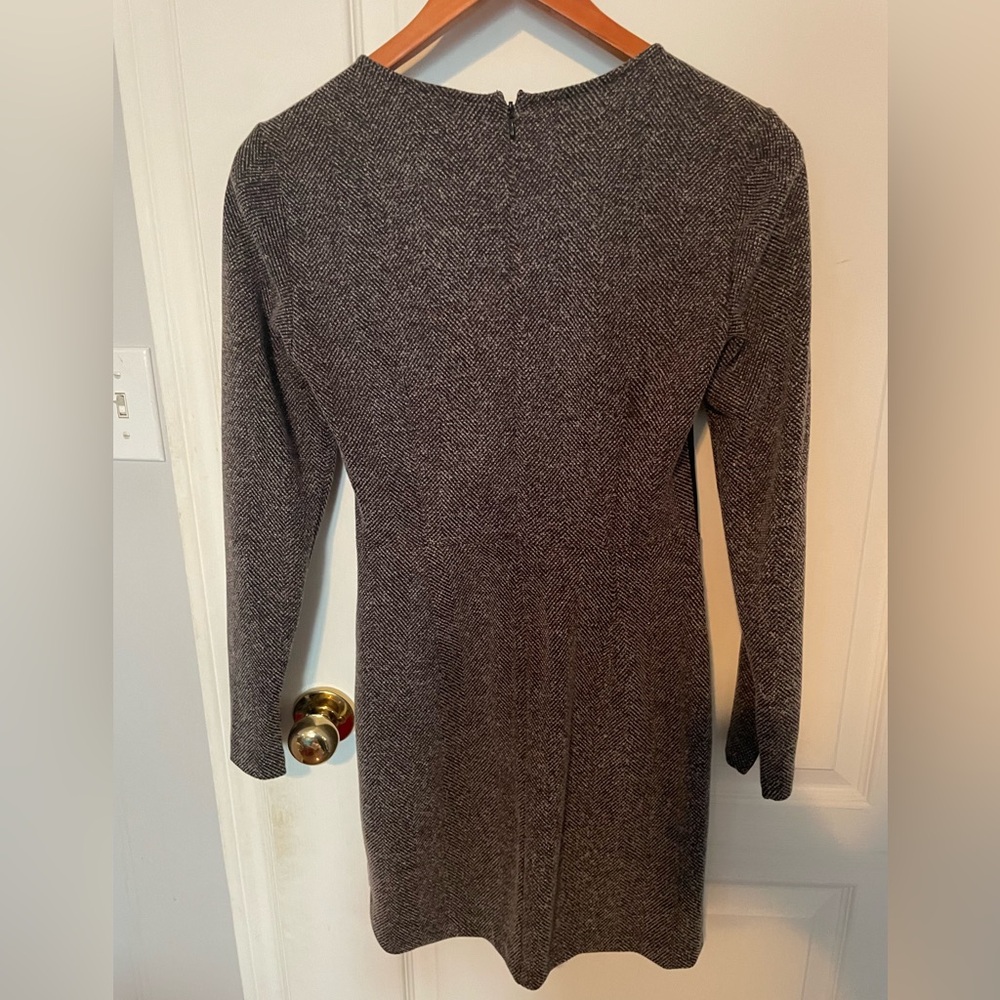 CLUB MONACO LEATHER/TWEED L/S DRESS - Picture 4 of 4